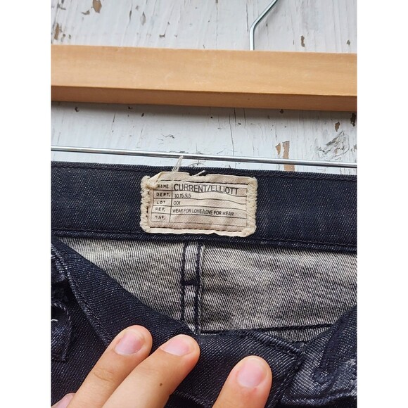 Current / Elliott Women's Faded Black Skinny Jeans With Studs Sz W 29 PLZ READ - Picture 2 of 3